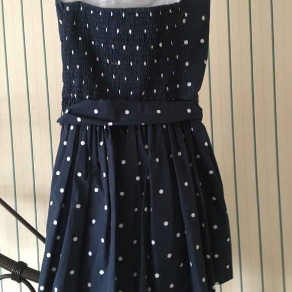 Abercrombie and Fitch sun dress. Blue with white polka dots. Size Medium - Picture 2 of 3